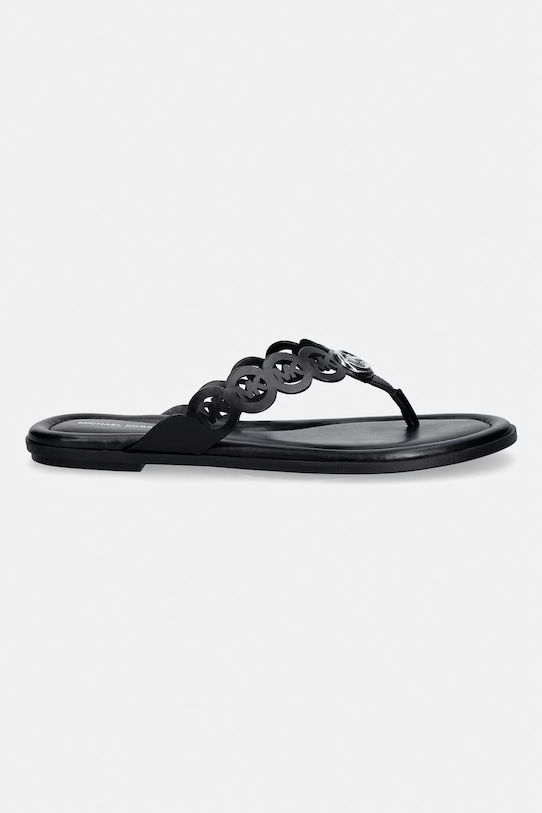 MICHAEL Michael Kors japonki damskie skórzane Janie Thong Sandal 40S6JNFS1L.001 czarny SS26