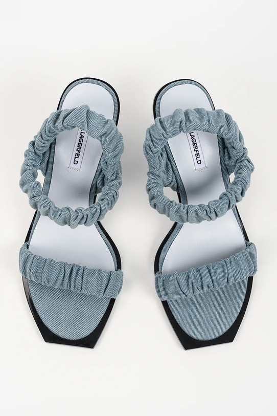 Karl Lagerfeld sandále na podpätku dámske Karl Nft Heel modrá KL39116D.DAB