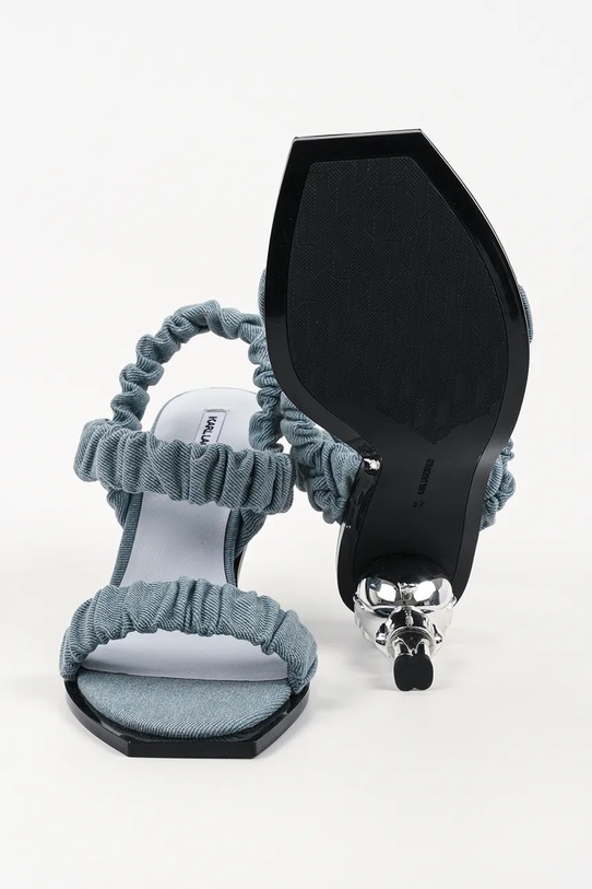 Karl Lagerfeld sandále na podpätku dámske Karl Nft Heel KL39116D.DAB modrá