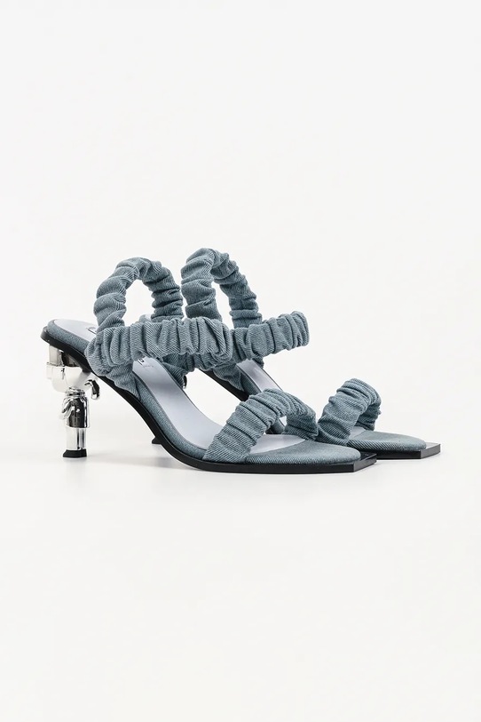 Karl Lagerfeld sandały na słupku damskie Karl Nft Heel KL39116D.DAB turkusowy SS26