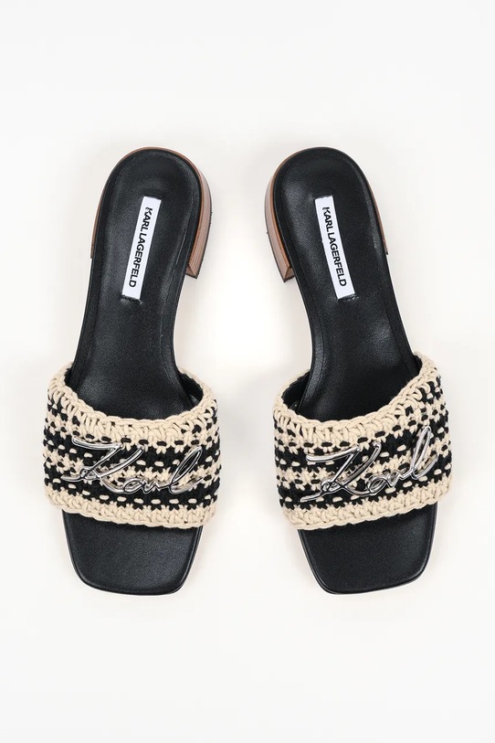 Παντόφλες Karl Lagerfeld Petalo Ii μαύρο KL80701C.K0T