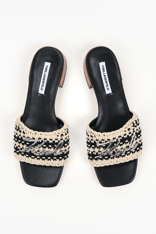 Παντόφλες Karl Lagerfeld Petalo Ii μαύρο KL80701C.K0T