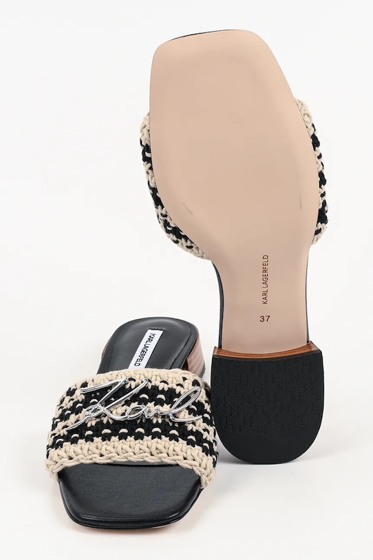 Παντόφλες Karl Lagerfeld Petalo Ii KL80701C.K0T μαύρο