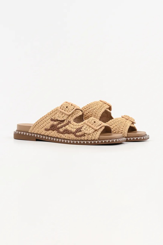 Karl Lagerfeld шлёпанцы на плоском каблуке для женщин Kleo KL81326.JNT бежевый SS26