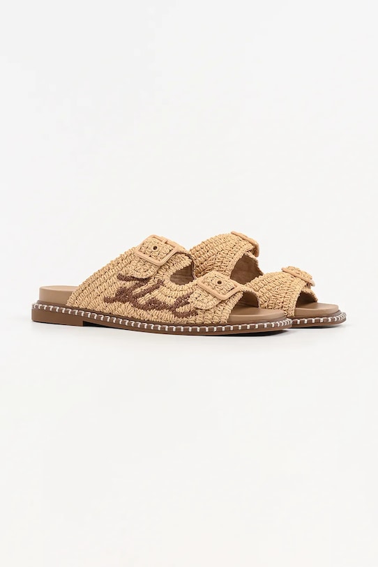 Karl Lagerfeld шлёпанцы на плоском каблуке для женщин Kleo KL81326.JNT бежевый SS26