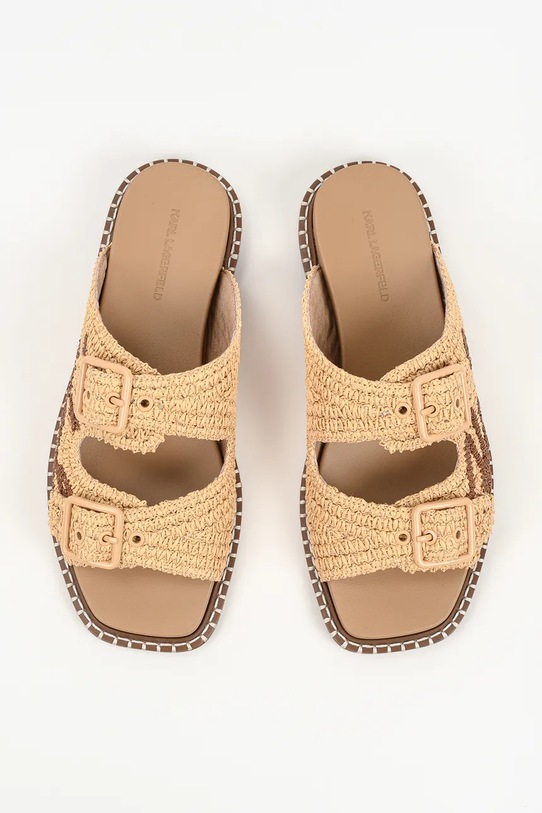 Karl Lagerfeld шлёпанцы на плоском каблуке для женщин Kleo бежевый KL81326.JNT