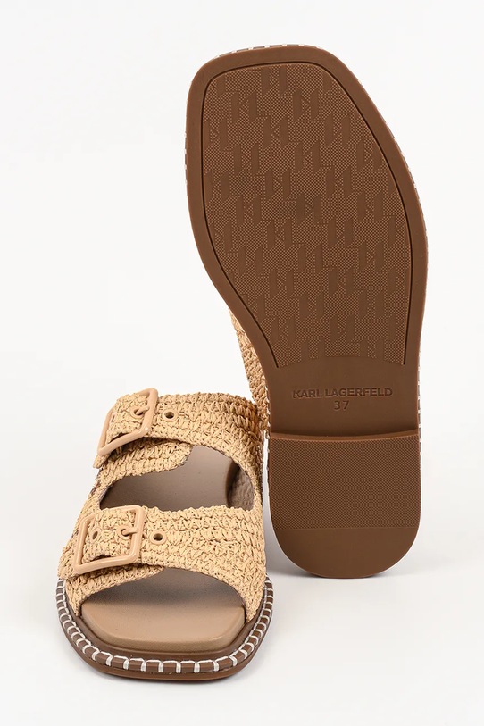 Karl Lagerfeld шлёпанцы на плоском каблуке для женщин Kleo KL81326.JNT бежевый
