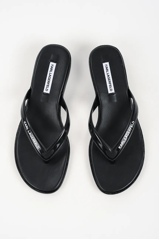 Karl Lagerfeld japonki damskie Jelly Heel czarny KL83006.V00