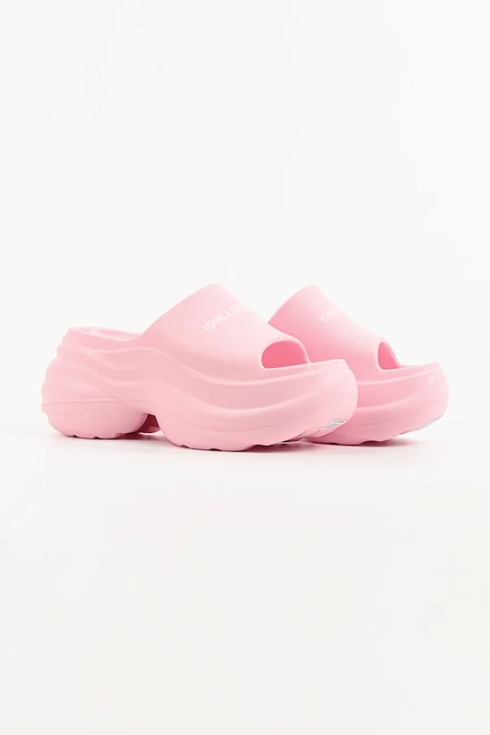 Karl Lagerfeld klapki na platformie damskie Kontour Slide KL88900A.VLP różowy SS26