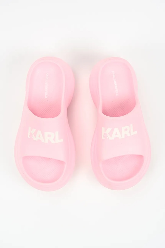 Karl Lagerfeld klapki na platformie damskie Kontour Slide różowy KL88900A.VLP