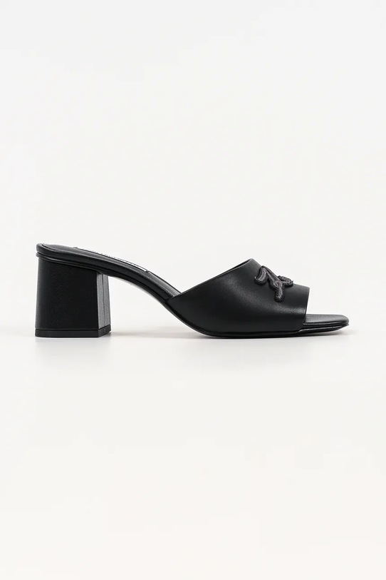 Δερμάτινες παντόφλες Karl Lagerfeld Plaza Ii 5-8 cm μαύρο KL32400.000
