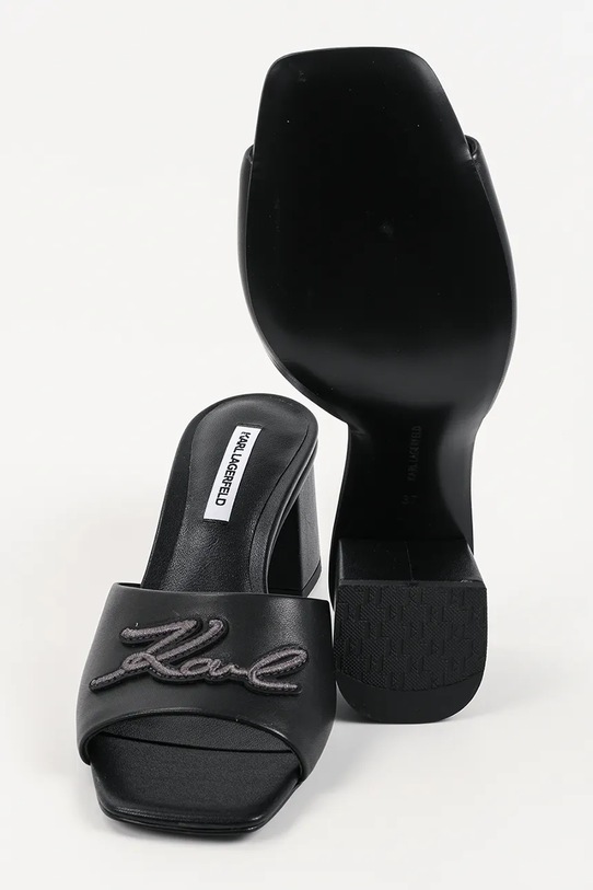 Δερμάτινες παντόφλες Karl Lagerfeld Plaza Ii KL32400.000 μαύρο