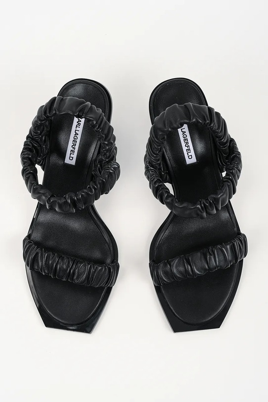 Karl Lagerfeld sandały skórzane Karl Nft Heel czarny KL39116.00X