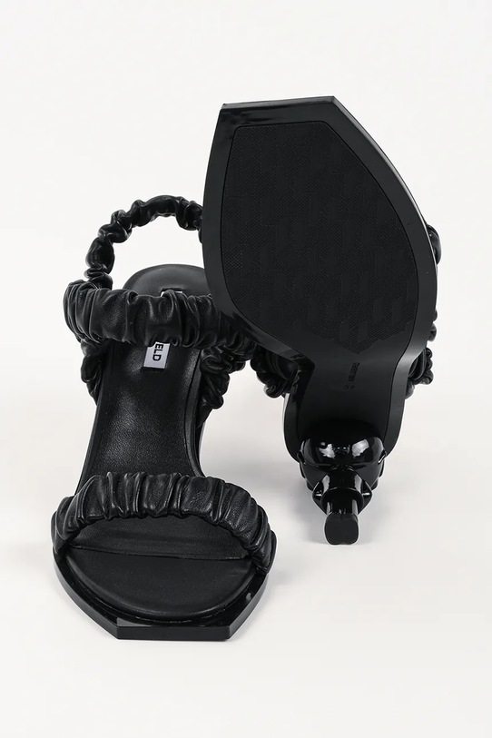 Karl Lagerfeld sandały skórzane Karl Nft Heel KL39116.00X czarny