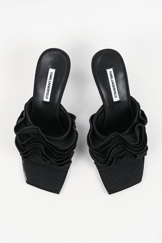 Karl Lagerfeld klapki Karmel czarny KL33604.T0X