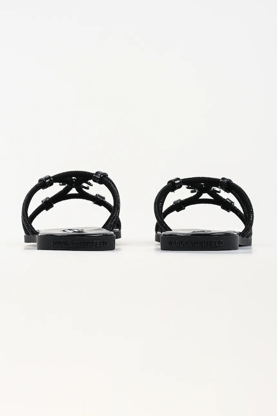 Obuwie Karl Lagerfeld klapki z odkrytą piętą damskie Olympia Ii KL87406.G0X czarny