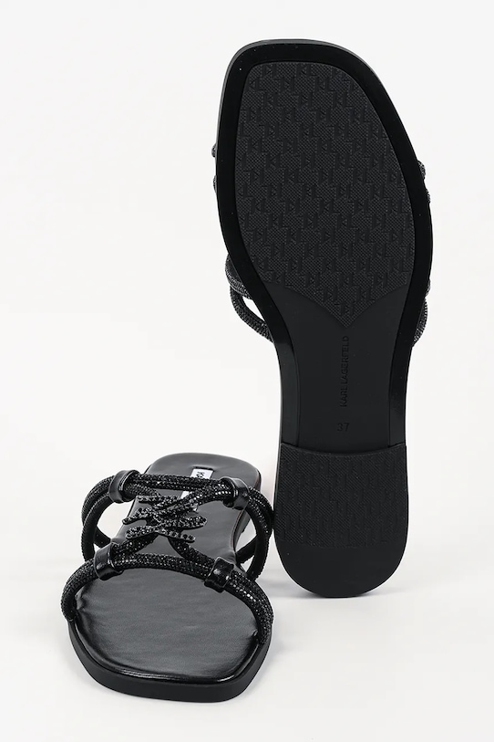 Karl Lagerfeld klapki z odkrytą piętą damskie Olympia Ii KL87406.G0X czarny