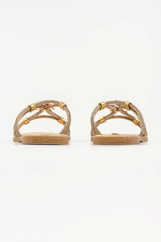 Obuwie Karl Lagerfeld klapki damskie Olympia Ii KL87406.GGD beżowy