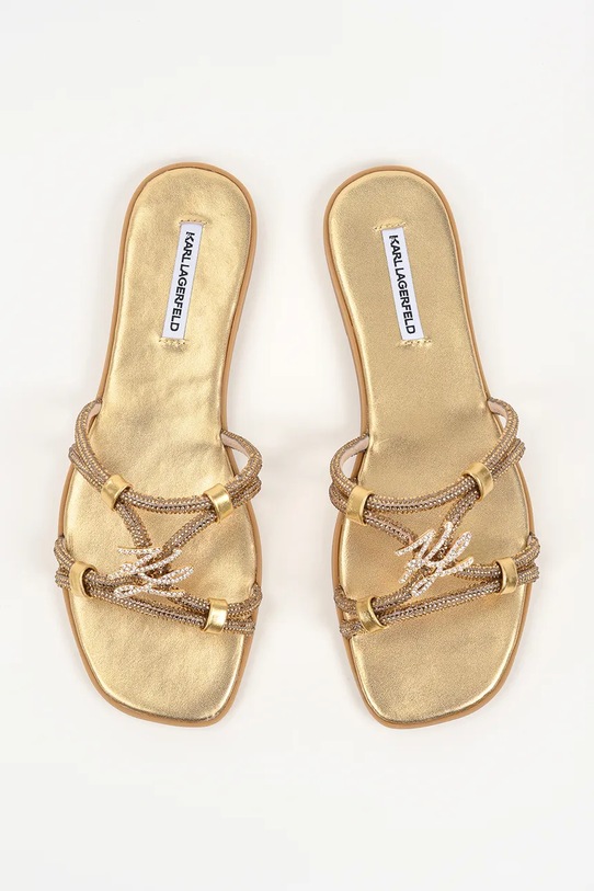 Karl Lagerfeld klapki damskie Olympia Ii beżowy KL87406.GGD