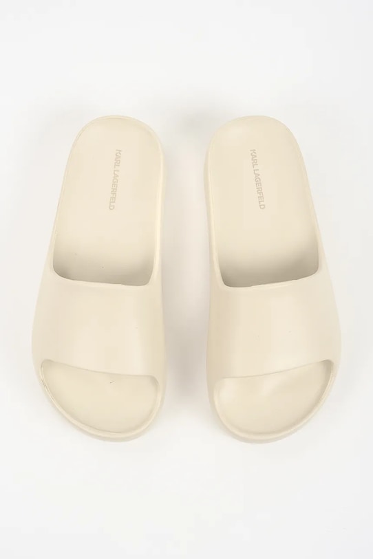 Karl Lagerfeld klapki na platformie damskie Kobo Ii beżowy KL86048F.VT1