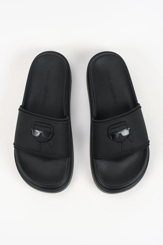 Karl Lagerfeld klapki na platformie damskie Kondominium Ii czarny KL88819C.V00