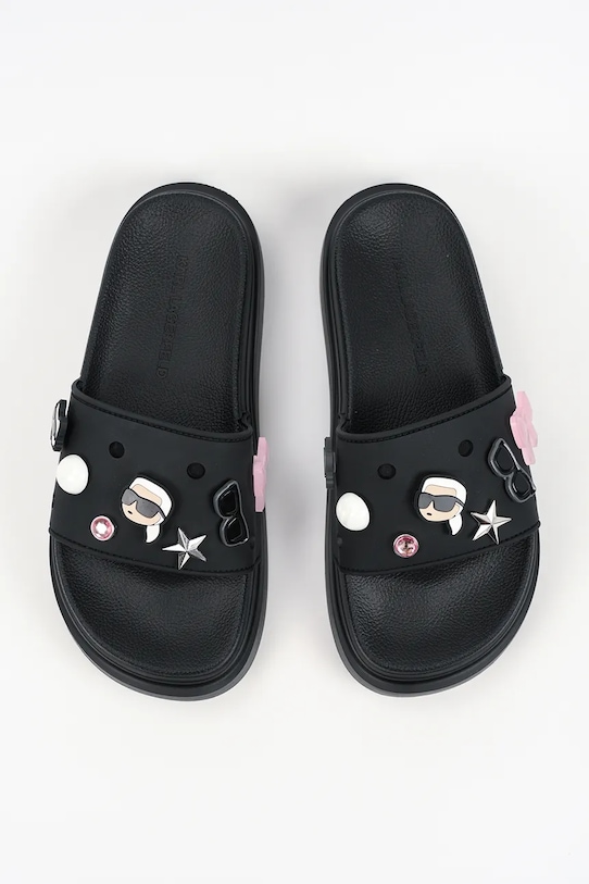 Karl Lagerfeld klapki na platformie damskie Kondominium Ii czarny KL88826.V0S