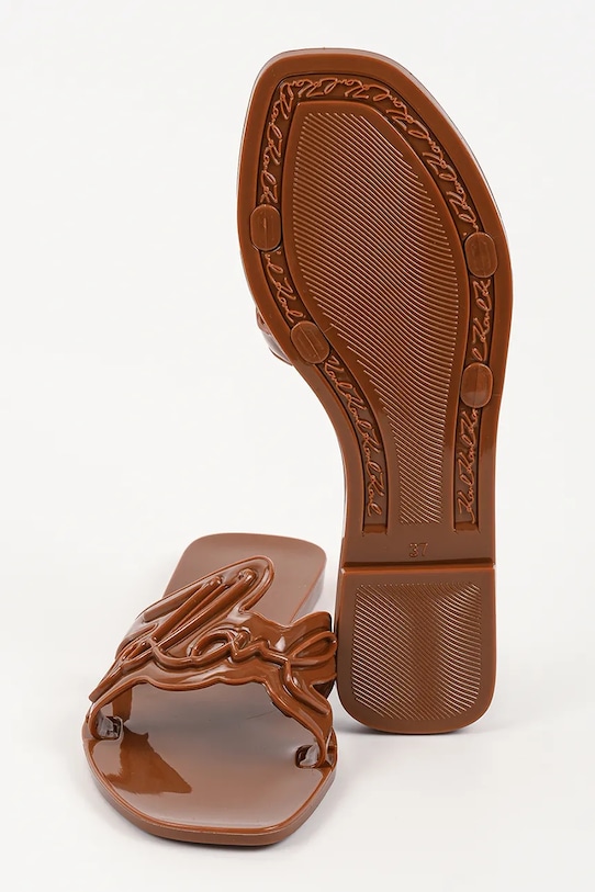 Karl Lagerfeld klapki damskie Jelly KL80008.V22 brązowy