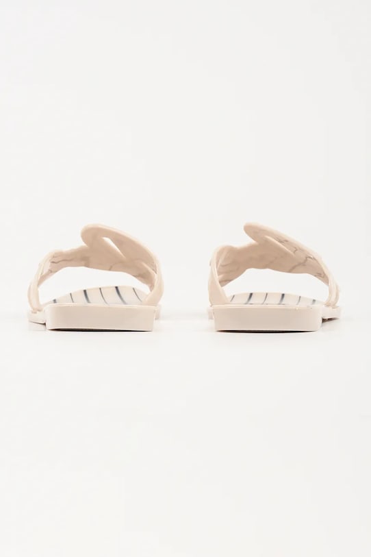 Obuwie Karl Lagerfeld klapki na płaskim obcasie damskie Jelly KL80008C.V10 beżowy