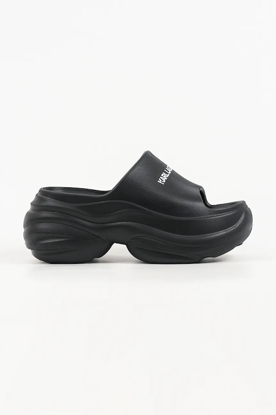 Karl Lagerfeld klapki na platformie damskie Kontour Slide czarny KL88900A.V00