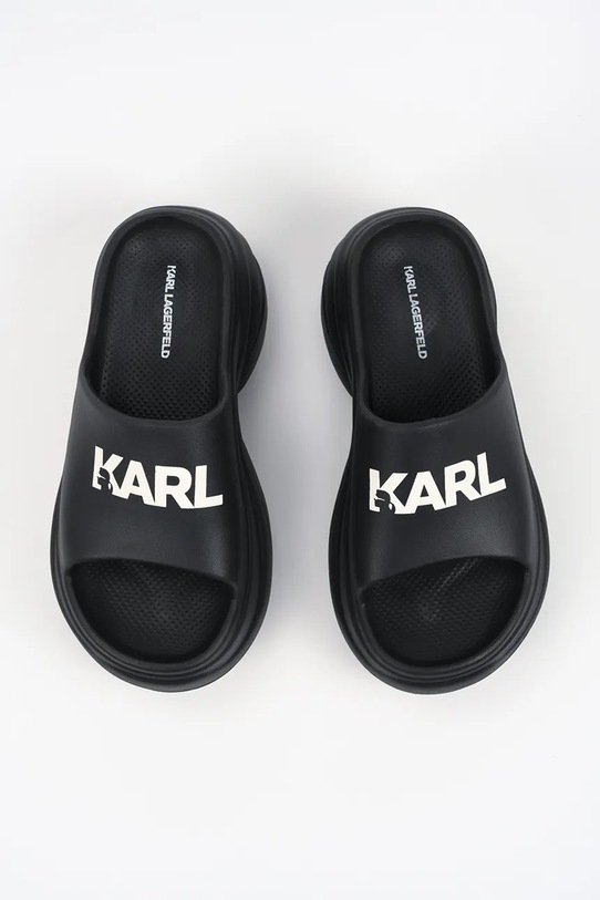 Karl Lagerfeld klapki na platformie damskie Kontour Slide czarny KL88900A.V00