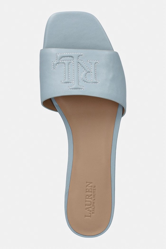 Lauren Ralph Lauren klapki damskie skórzane Everley Sld niebieski 802959143011.400