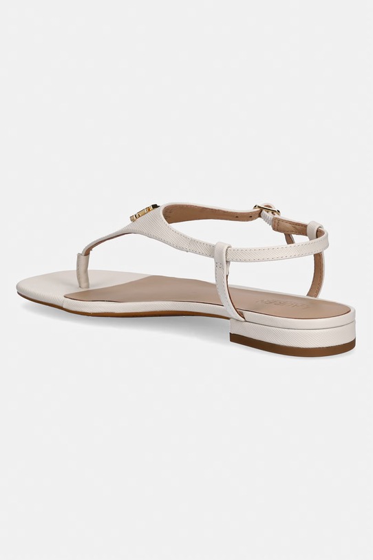 Obuwie Lauren Ralph Lauren sandały damskie skórzane Everley 2 802982881004.100 beżowy