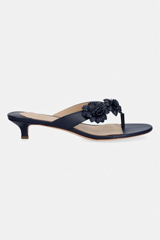 Lauren Ralph Lauren infradito da donna in pelle Frncsa Flwr 802P10399002.410 blu navy SS26