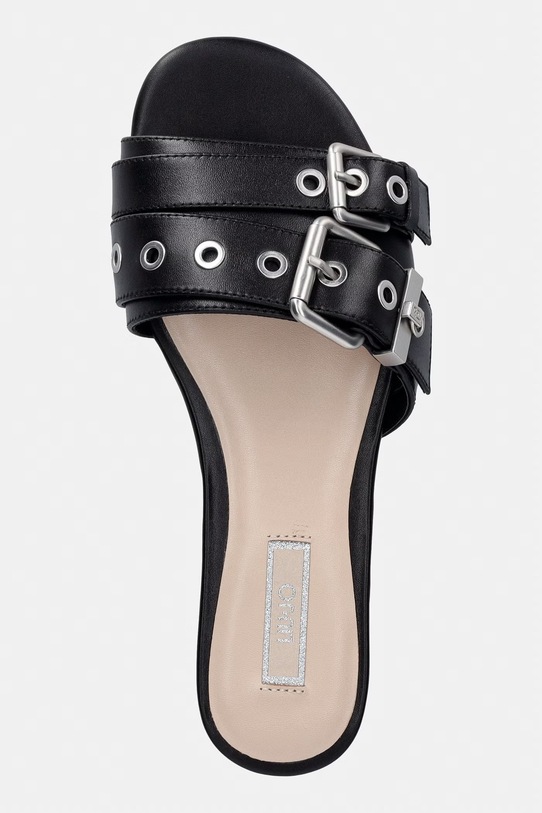 Liu Jo klapki damskie skórzane SANDY 12 czarny SA6157P010222222