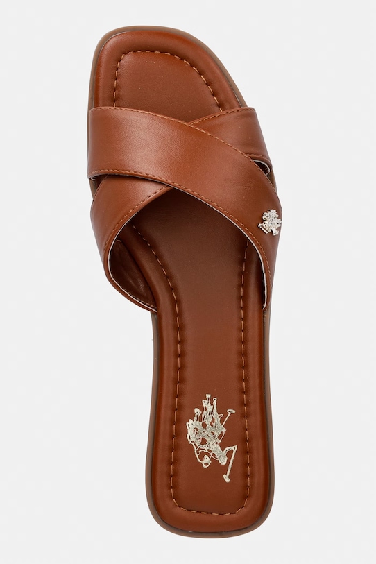 Παντόφλες U.S. Polo Assn. GENNY002 καφέ GENNY002W.6Y1