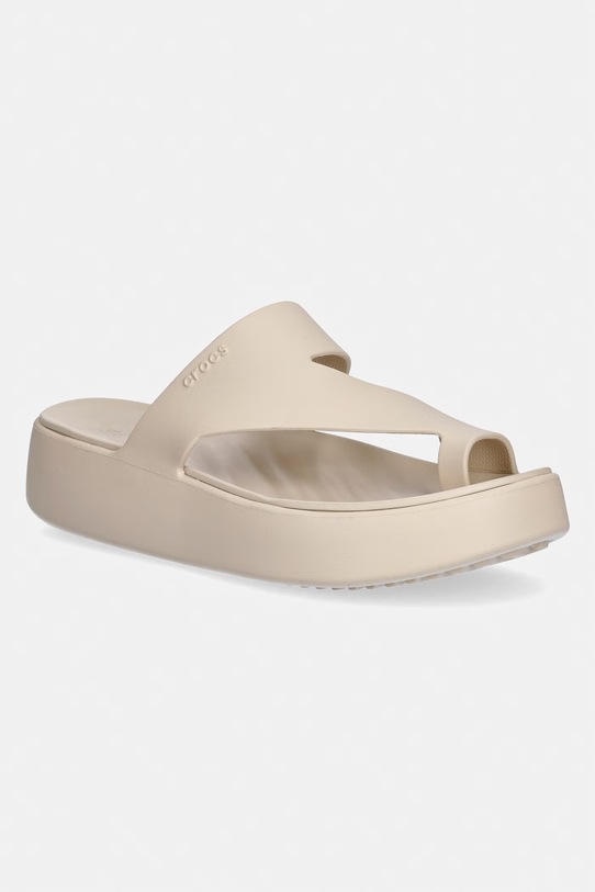 Crocs japonki Getaway Platform Toe Loop platforma beżowy 210834.0LH