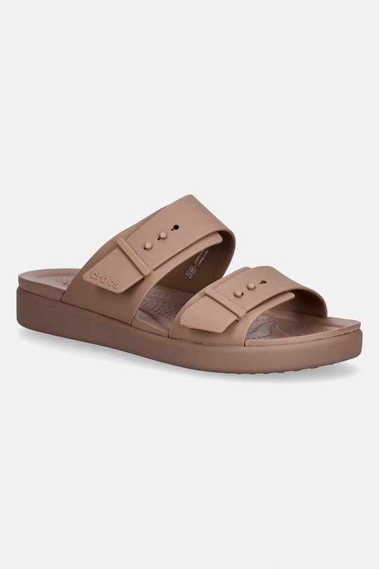 Crocs klapki damskie Brooklyn Buckle Low Low brązowy 211215.2Q9