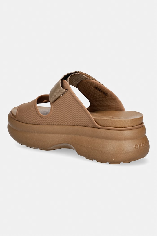 Obuwie Crocs klapki damskie Soho Two Strap Sandal 212861.2EY brązowy