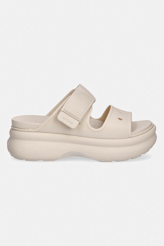 Crocs klapki na platformie damskie Soho Two Strap Sandal W 212861.2MC beżowy SS26