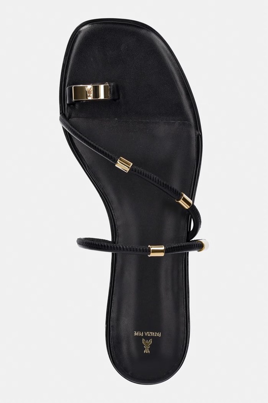 Patrizia Pepe klapki damskie skórzane czarny 2X0048.L026.K103