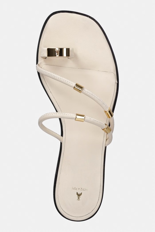 Patrizia Pepe japonki damskie skórzane beżowy 2X0048.L026.W405