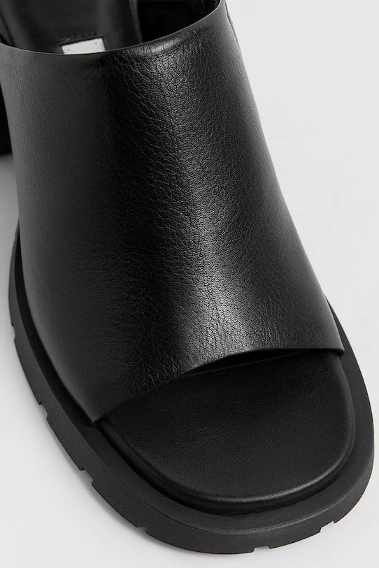 Miista klapki skórzane Ini E8.4108 czarny