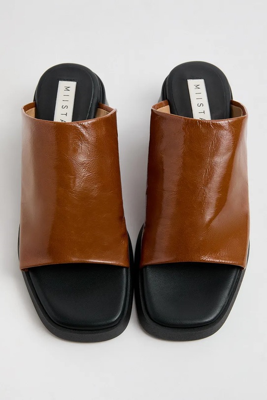 Miista bőr papucs Zooey E8.4141 barna