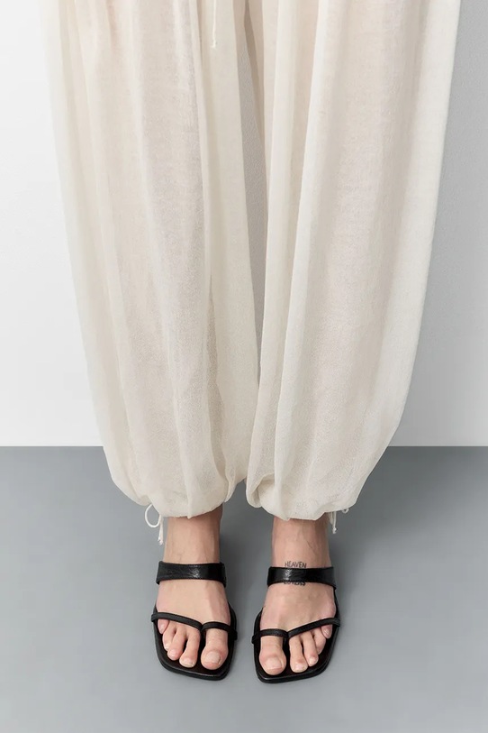 Miista klapki na niskim obcasie damskie skórzane Samia MI.5696 czarny