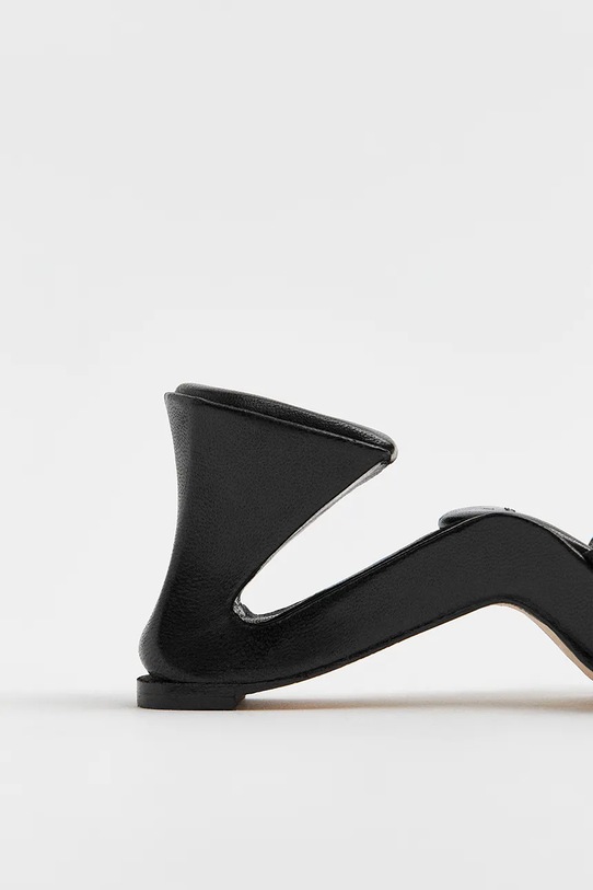 Miista klapki na niskim obcasie damskie skórzane Samia MI.5696 czarny SS26