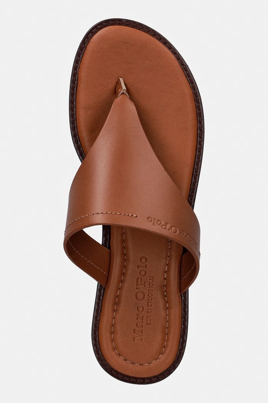 Marc O'Polo žabky dámské kožené Babette 3A hnědá 60318391101134