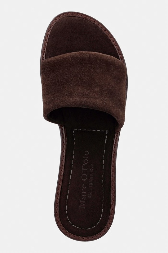 Marc O'Polo klapki damskie zamszowe Babette 7B brązowy 60318391103300