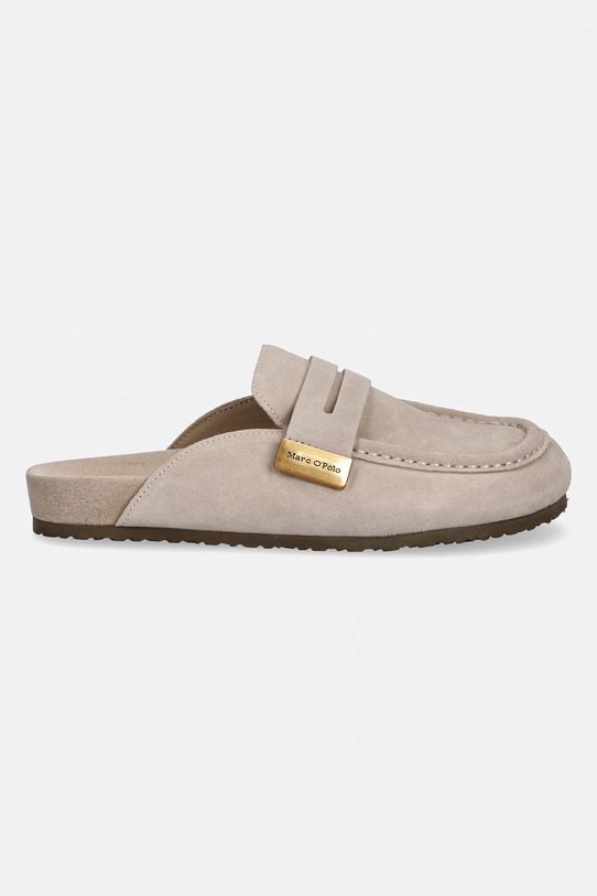 Marc O'Polo šľapky so zakrytými prstami dámske semišové Floria 1B 60219293701300 béžová SS26