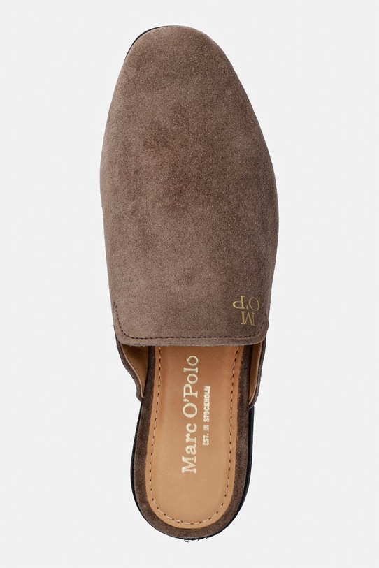 Marc O'Polo klapki zamszowe Safina 10B brązowy 60218673705325