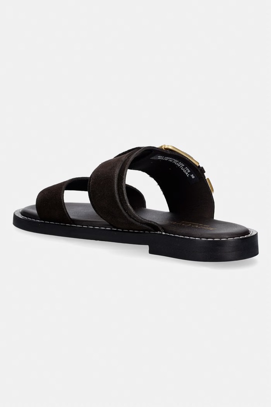 Obuwie Marc O'Polo klapki damskie zamszowe Stina 1B 60318691102325 brązowy